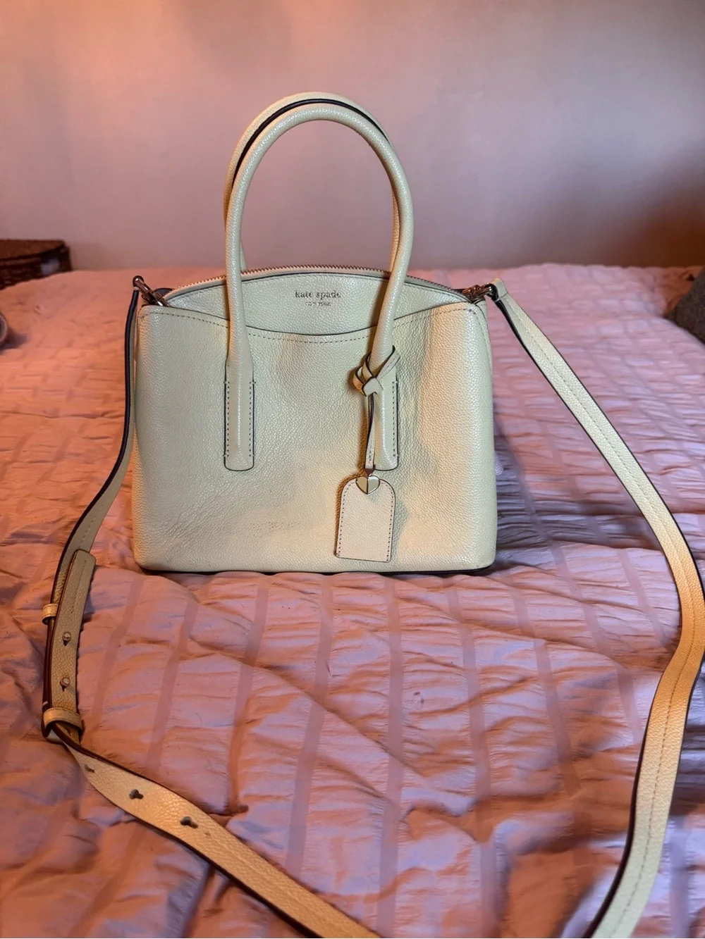 kate spade Lemon Yellow Pebbled Leather Satchel